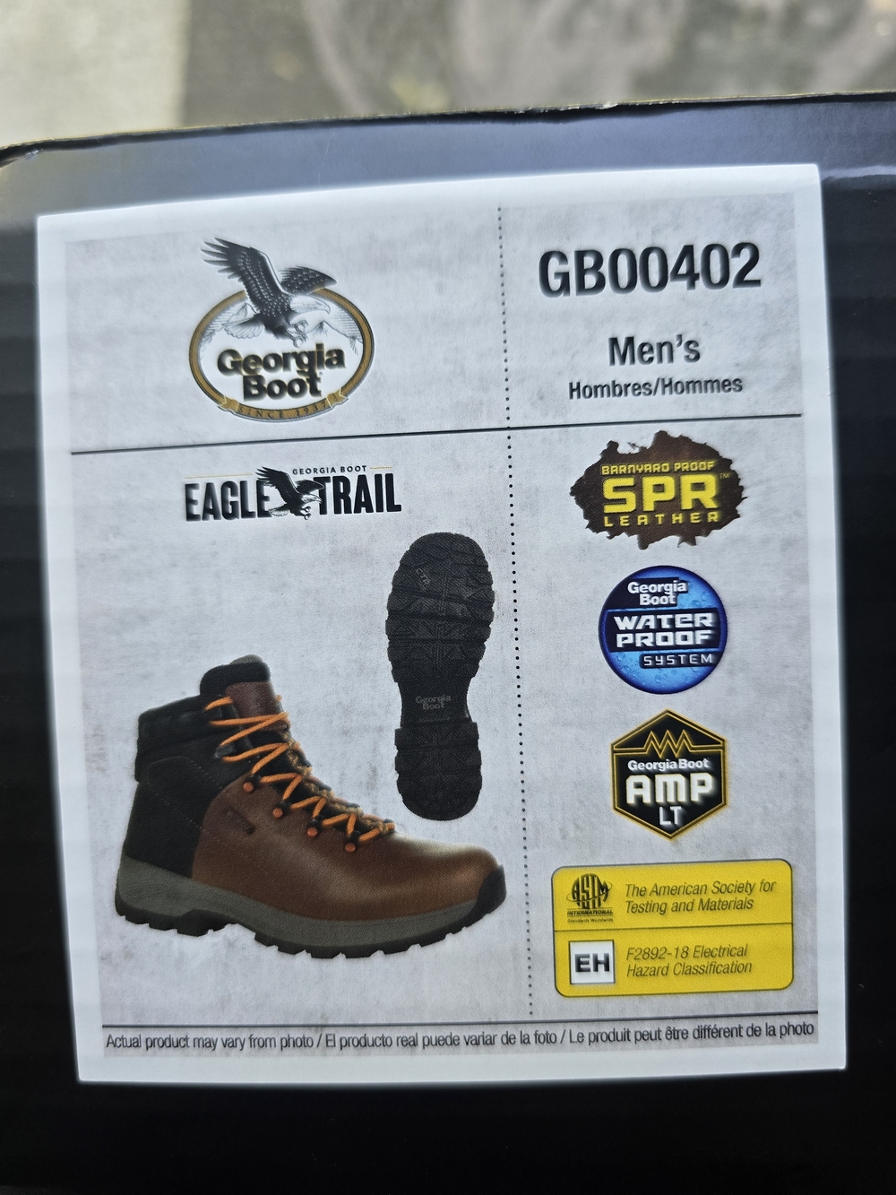 Georgia Boot Eagle Trail Men's 6" Waterproof Hiker - Picture 7 of 10
